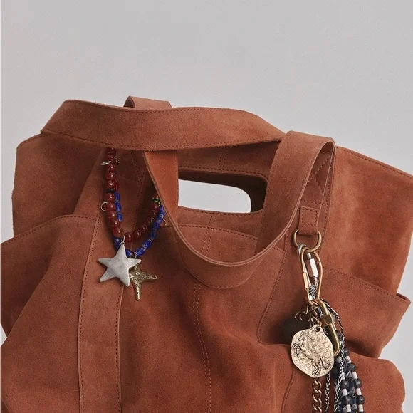 Free People Suede Caravan Tote❤️NWOT - Picture 3 of 4
